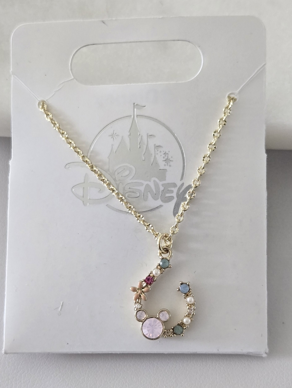 Mickey Mouse Floral & Crystal "Garden" Necklace